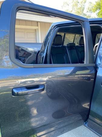 Rear windshield install — defroster lines intact