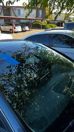 Auto glass repair — chip repair on windshield